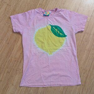 Big Bud Press BBP Lemon Tie Dye Tee Pink Yellow Size S Unisex